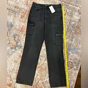 Shop Stevie Women's Black Cargo Jeans